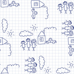 Seamless colorful vector pattern. 