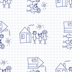 Seamless colorful vector pattern. 