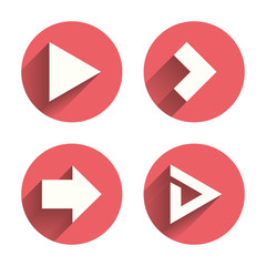 Arrow icons. Next navigation signs symbols.