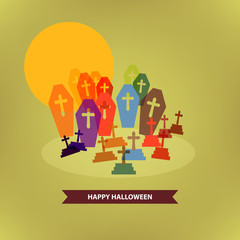 Happy Halloween background design illustration