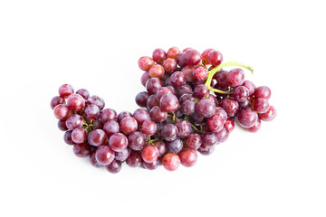 red grape isolated on white