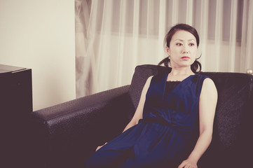 のんびりしている女性