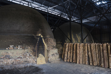 Traditional Charcoal factory, Sepetang, Malaysia - Traditional Charcoal factory in Kuala Sepetang...