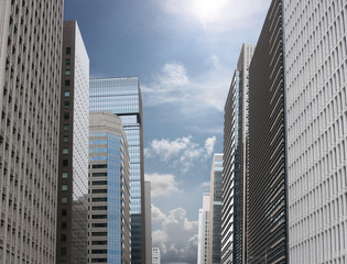 Fototapeta na wymiar Skyscraper in business district.