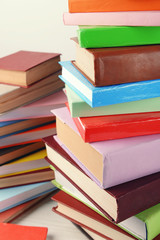 Heap of books close up