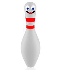 Bowling Pin with face