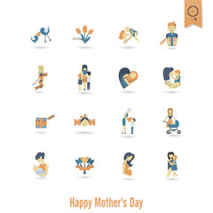 Fototapeta premium Happy Mothers Day Icons