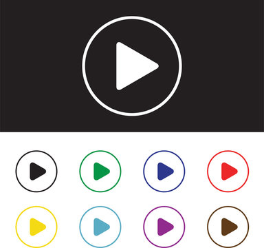 Play button web icon