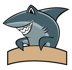 Shark cartoon mascot