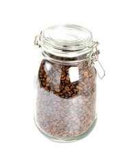 coffee beans in a jar