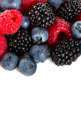 summer berries isolated on white