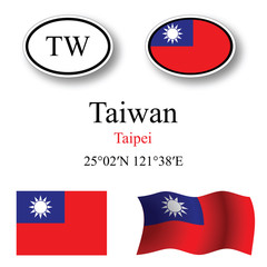 taiwan icons set