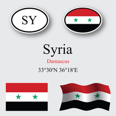 syria icons set
