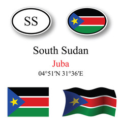 south sudan icons set