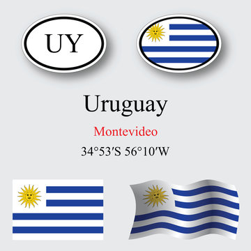 uruguay icons set