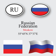 russian federation icons set