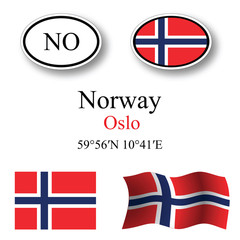 norway icons set