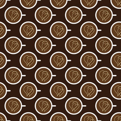 Pattern with coffee cups