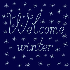 Welcome winter greeting card