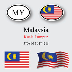 malaysia icons set