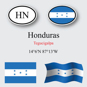 honduras icons set