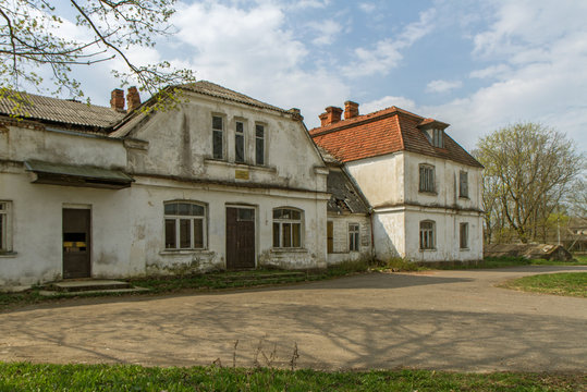 abandoned old mansion building