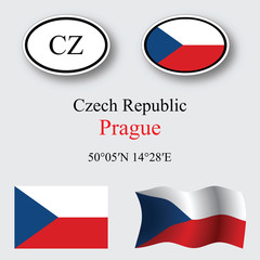 czech republic icons set