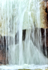 Waterfall close up nature background