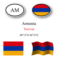 armenia icons set