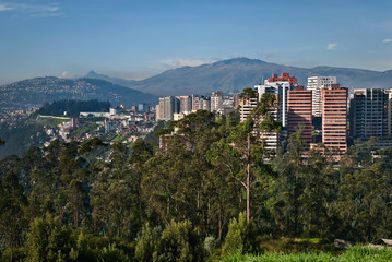 Fototapeta premium Aerial photo ofnorth of Quito, Ecuador