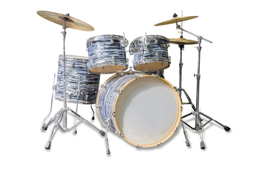 Drum kit on a light background