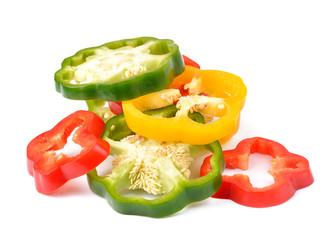 sweet  pepper isolated on white background.