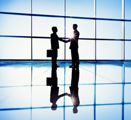 Fototapeta na wymiar Businessmen Handshaking Contract Corporate Business Concept
