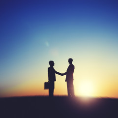 Fototapeta na wymiar Businessmen Handshake Deal Business Partnership Concept