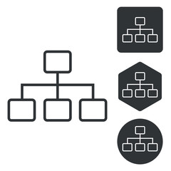 Scheme icon set, monochrome