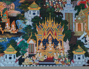 Thai mural painting art © boonsom
