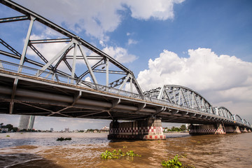 Krung Thon Bridge or Sang Hi Bridge over the Chao Phraya river i