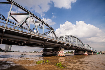 Krung Thon Bridge or Sang Hi Bridge over the Chao Phraya river i