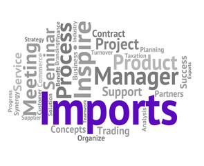 Imports Word Represents Buy Abroad And Cargo