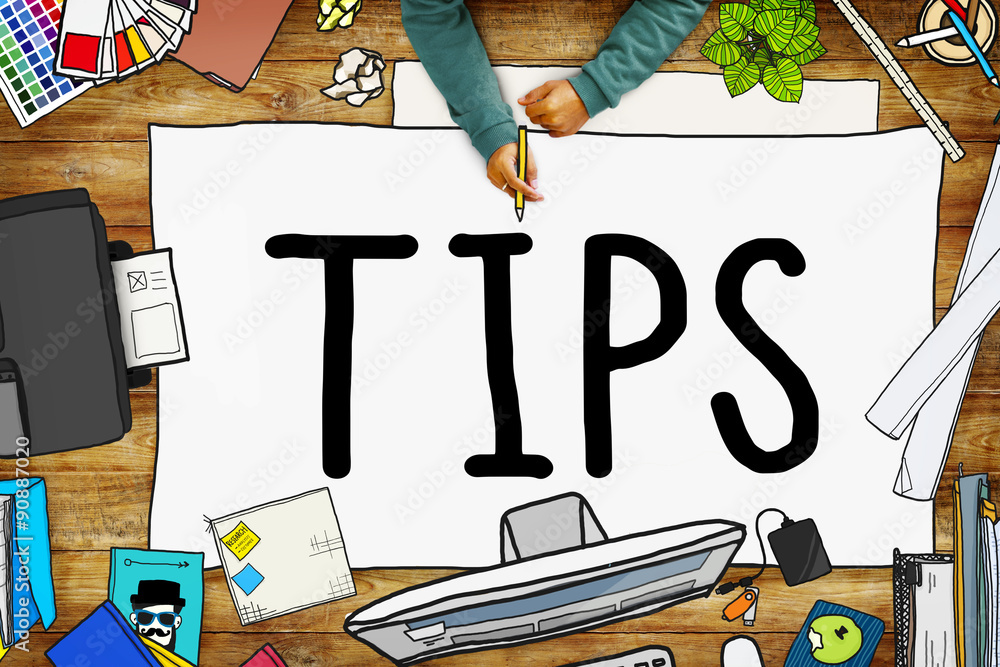 Poster tips service change restaurent server waiter waitress concept