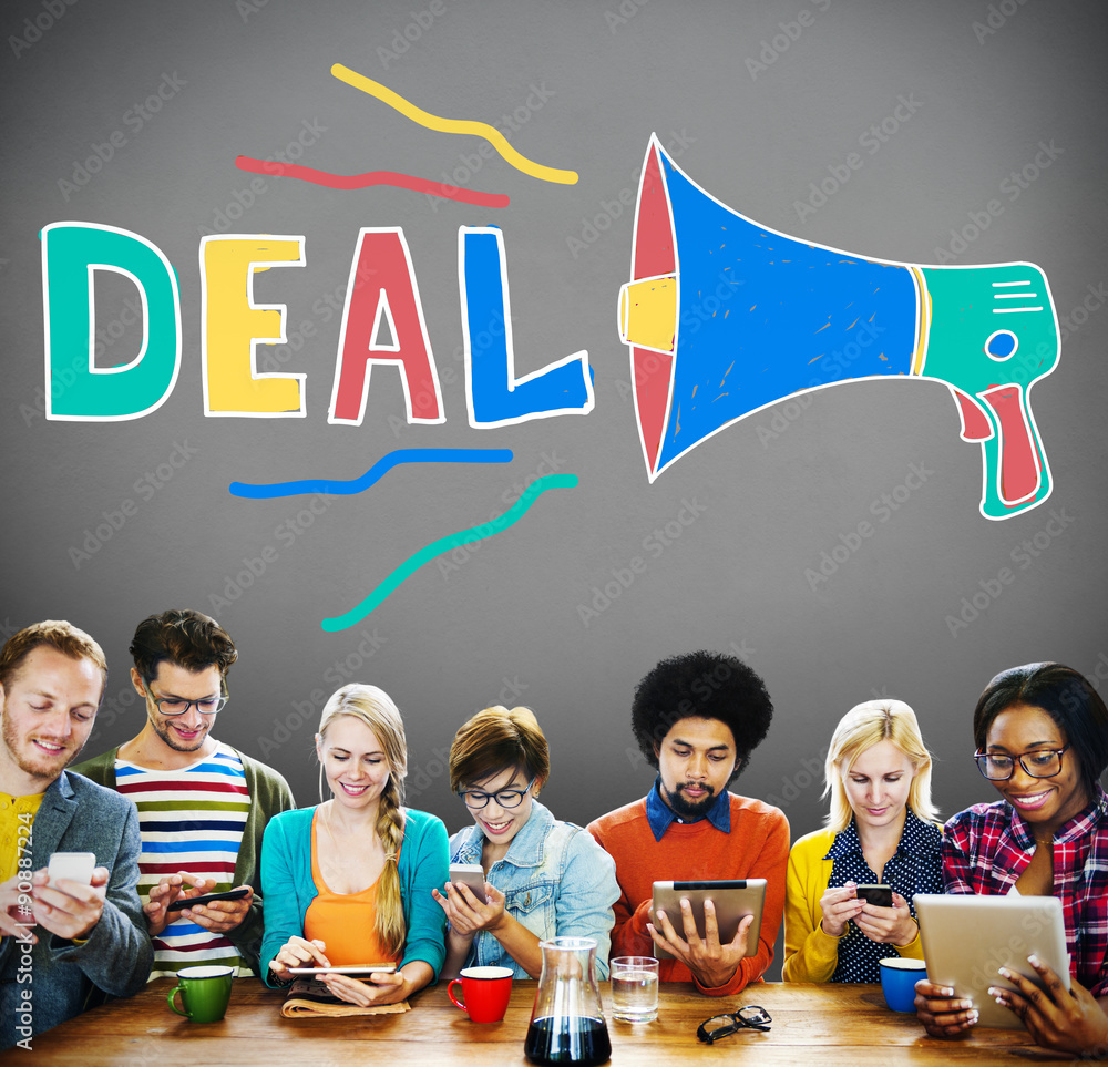 Poster deal agreement corporate collaboration partnership concept