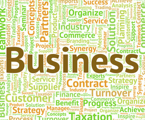 Business Word Indicates Words Corporate And Wordcloud