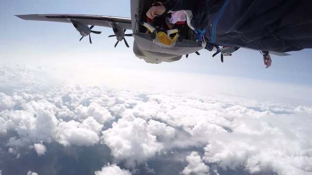 Wingsuit exit from c130J hercules