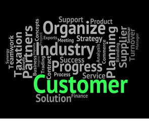 Customer Word Shows Patrons Customers And Clientele