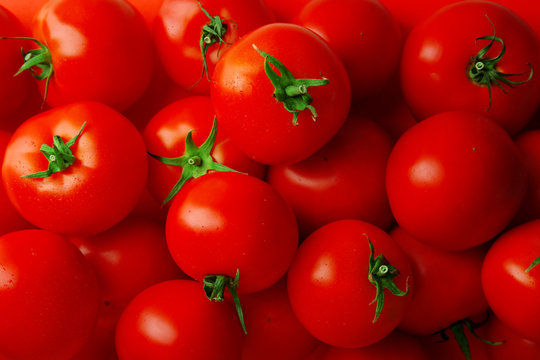 Red tomatoes closeup