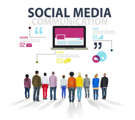 Social Media Social Networking Technology Connection Concept