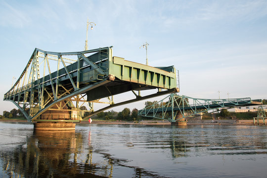 Fototapeta Rotating bridge in Liepaja, Latvia.