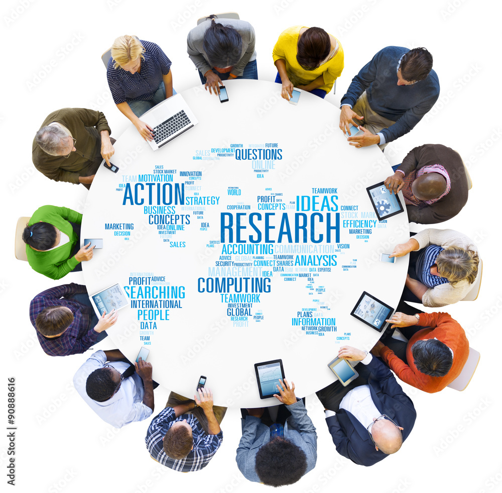 Poster research study report response result action concept