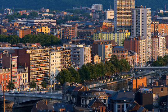 Li&egrave;ge at sunset