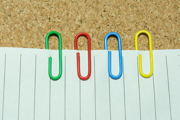Colorful paper clips